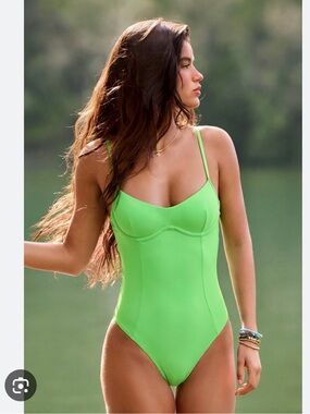 Cupshe Neon Lime One-Piece Swimsuit